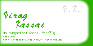 virag kassai business card